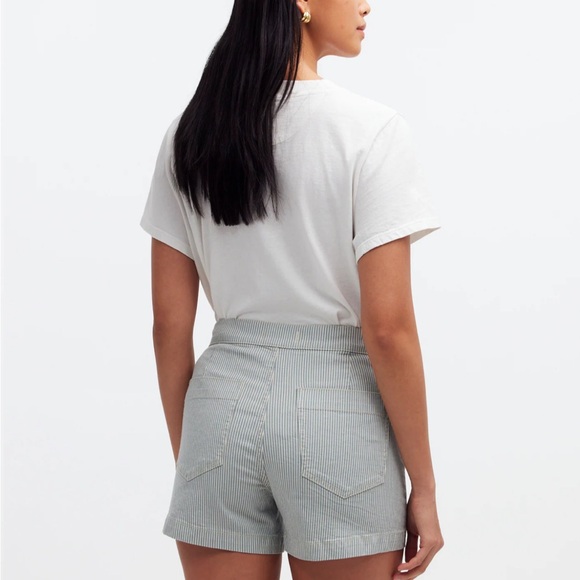 Madewell The Denim Emmett Short in Yarn-Dyed Stripe: Welt Pocket Edition NWT - Picture 4 of 10